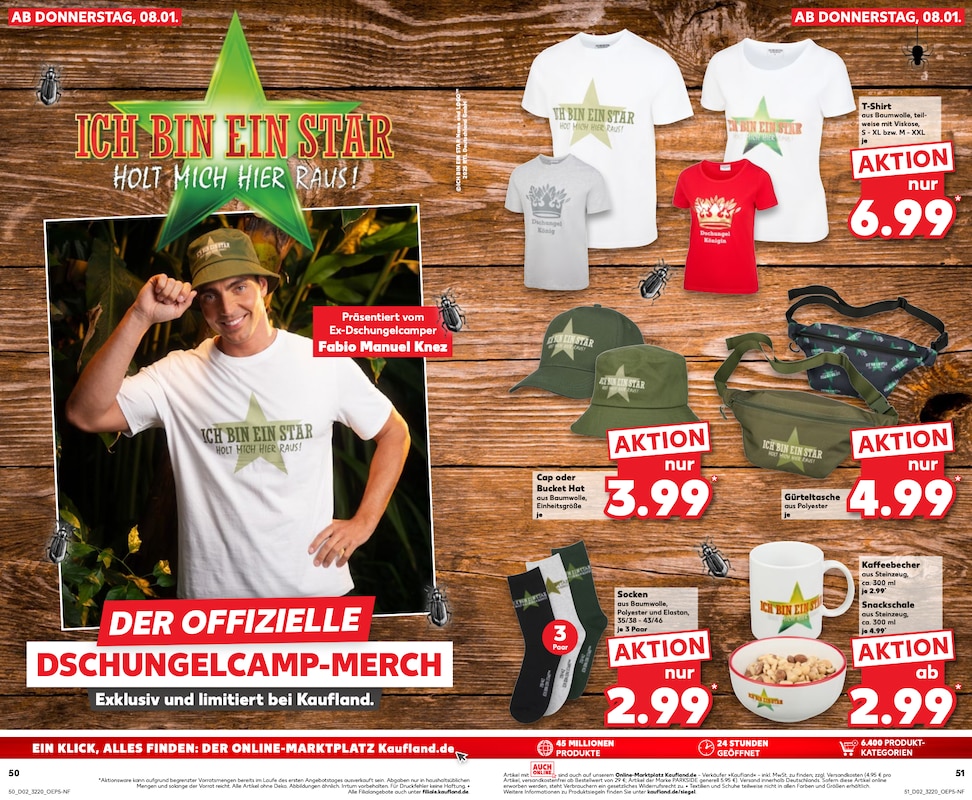 Kaufland Dschungelcamp-Kollektion im Prospekt ab dem 08.01.2026