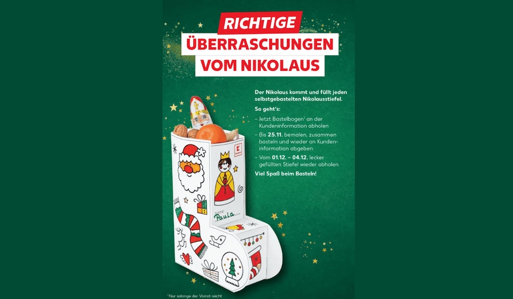 Die Nikolausstiefelaktion 2025 von Kaufland