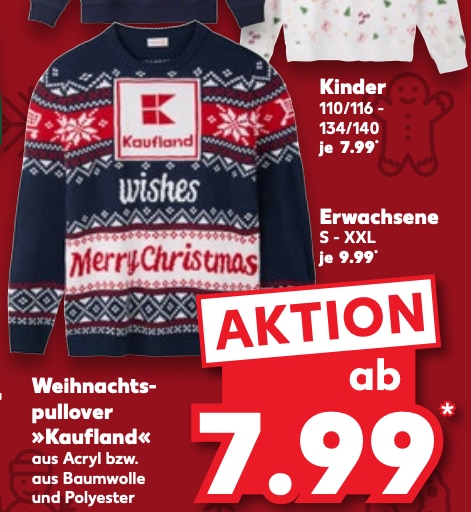 Kaufland Weihnachtspullover 2025 im Kaufland Prospekt 27.11.2025