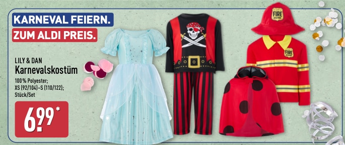 Kinder Karnevalskostüme im ALDI Nord Prospekt 02.02.2026