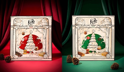 KoRo Adventskalender 2025 in roter und grüner Version