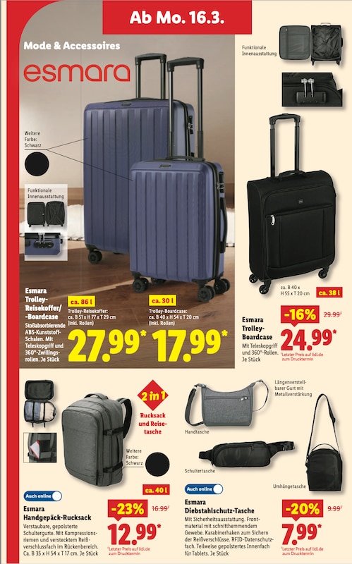 Koffer-Aktion im Lidl Prospekt ab 16.03.2026