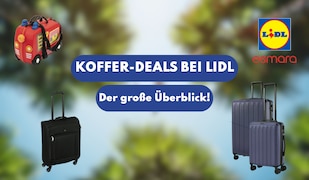 Koffer-Deals bei Lidl mit Produkten und Lidl Logo