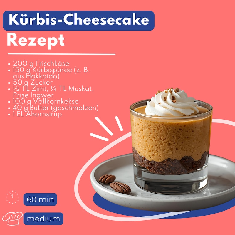 Kürbis-Cheesecake im Glas