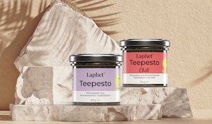 Laphet Teepesto im Glas