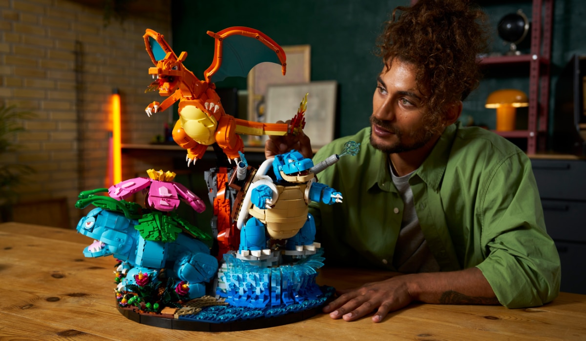 Lego Pokemon mit Glurak, Turtok, Bisaflor