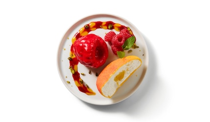 Dessert-Früchte von Lidl Zitrone, Mango, Himbeere