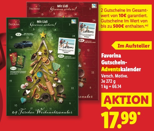 Lidl Gutschein Adventskalender 2025
