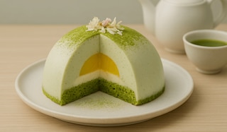 Matcha-Kuppeltorte mit weißer Schokolade - das edle Rezept zum Nachmachen