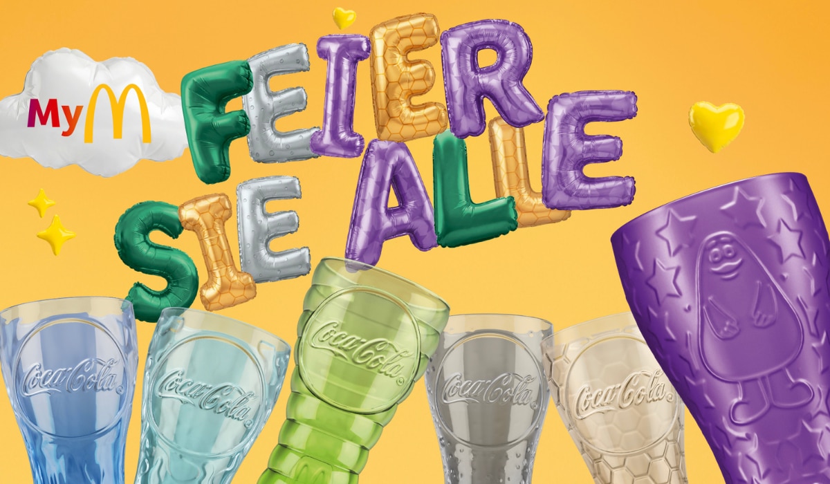 McDonald's Coca-Cola® Gläser 2026: So bekommt ihr das lila Grimace Glas!