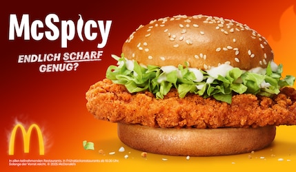 McDonalds McSpicy Burger Promo Bild