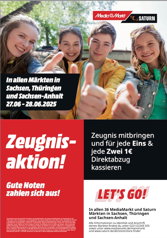 MediaMarktSaturn Zeugnisaktion 2025 in Sachsen, Thüringen, Sachsen-Anhalt
