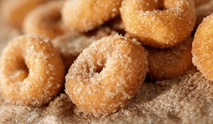 Mini-Donuts mit Zuckerhülle aus dem Air Fryer