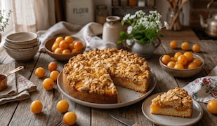 Mirabellen-Streuselkuchen mit Mandeln: Fruchtiges Rezept zum Nachbacken