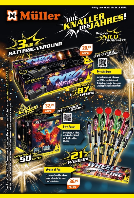 Müller Feuerwerk Prospekt Ausschnitt