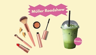 Müller Roadshow-Termine - Gratis Matcha und Beauty-Produkte testen