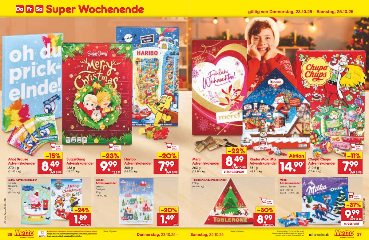 Welche Adventskalender gibt es 2025 bei Netto? Die praktische Liste!