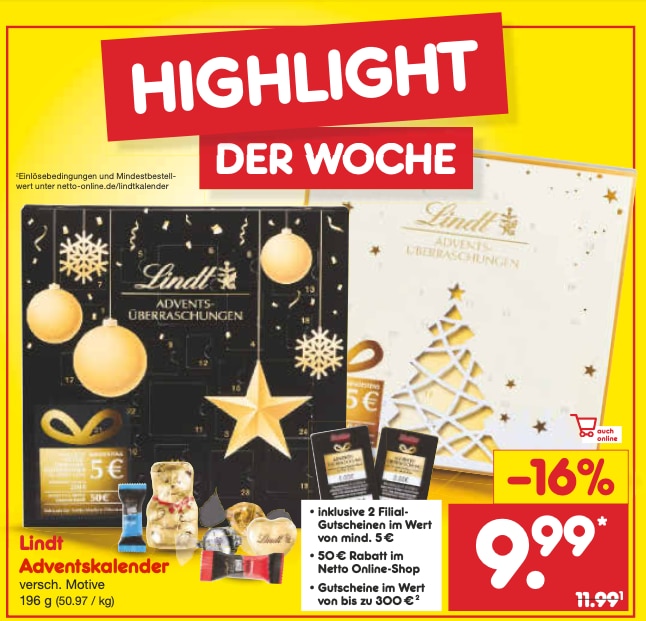 Netto Gutschein Adventskalender 2025