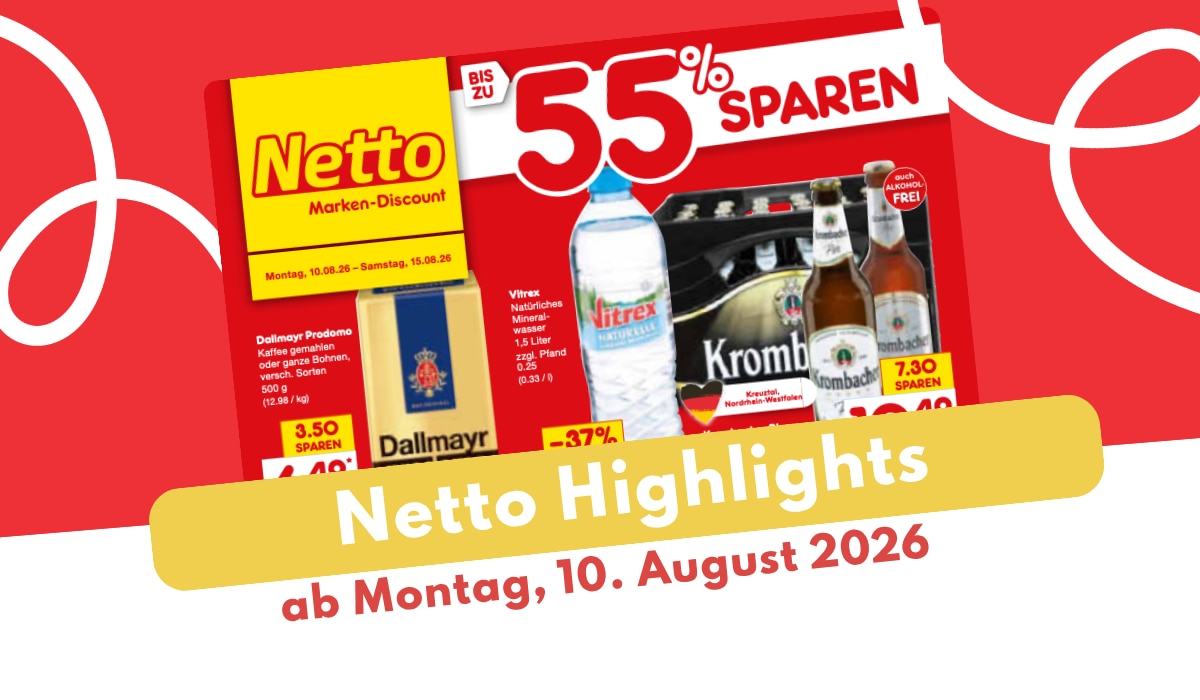 Netto Prospekt 10.08.2026: Sportliche Deals entdecken! Netto Prospekt 10.08.2026: Sportliche Deals entdecken!