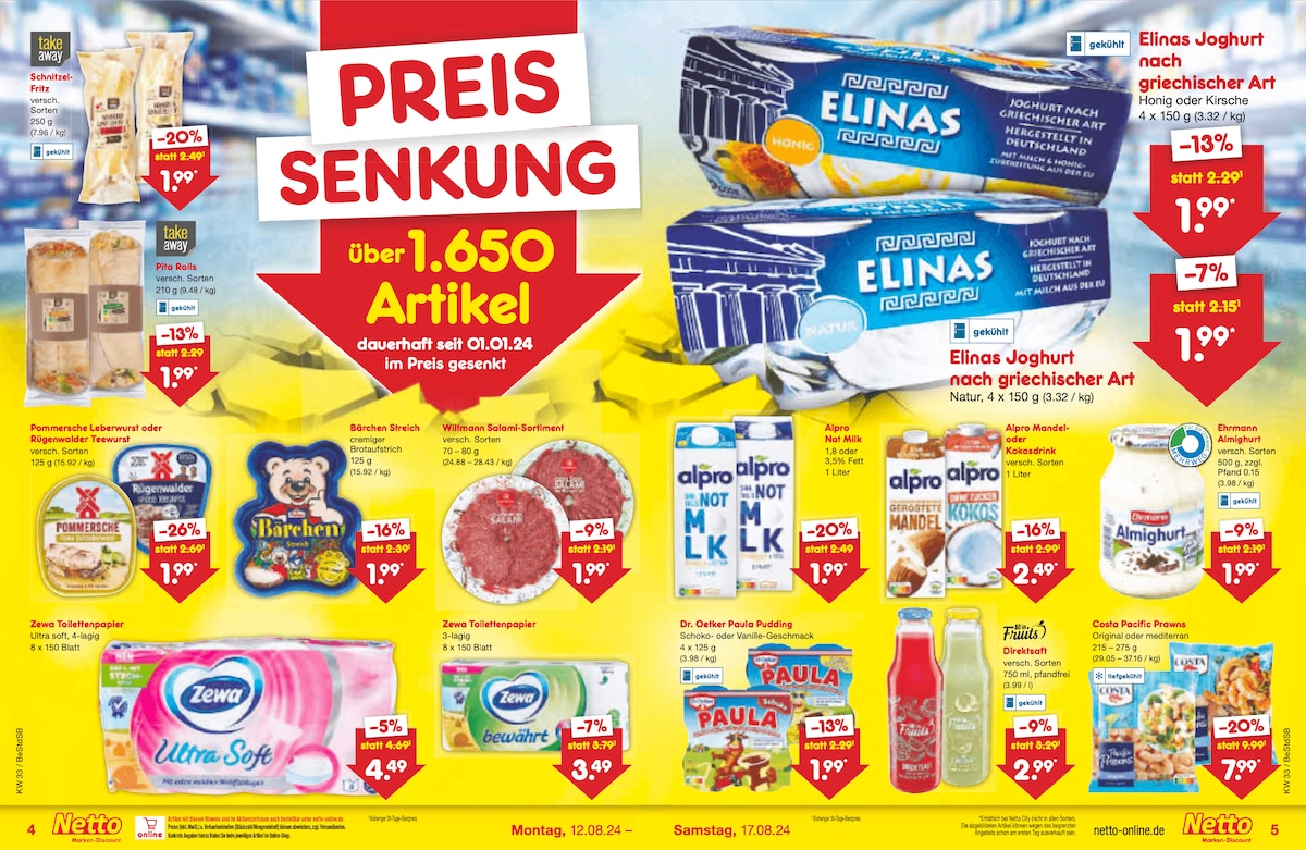 Prospekt-Highlights Netto Marken-Discount ab Montag, 12. August 2024