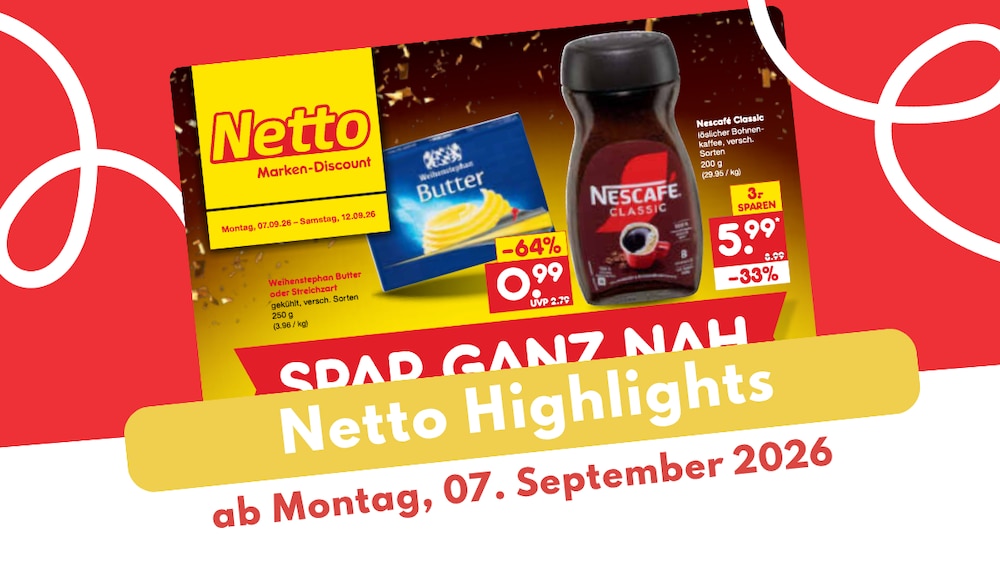 Netto Prospekt 07.09.2026: Bio zum Sparpreis!