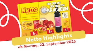 Neusten Artikel von Kaufda Magazin "Netto Prospekt 22.09.2025: Alle Highlights auf einen Blick!" lesen Netto Prospekt 22.09.2025: Alle Highlights auf einen Blick!