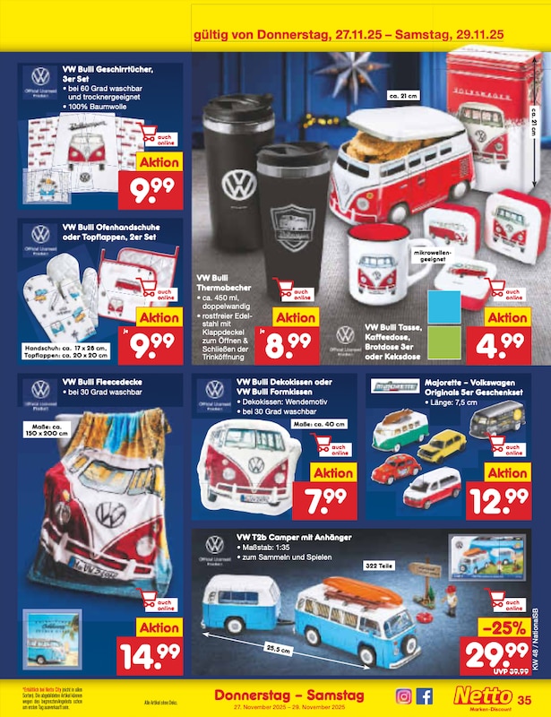 Netto VW Bulli Kollektion ab dem 27.11.2025