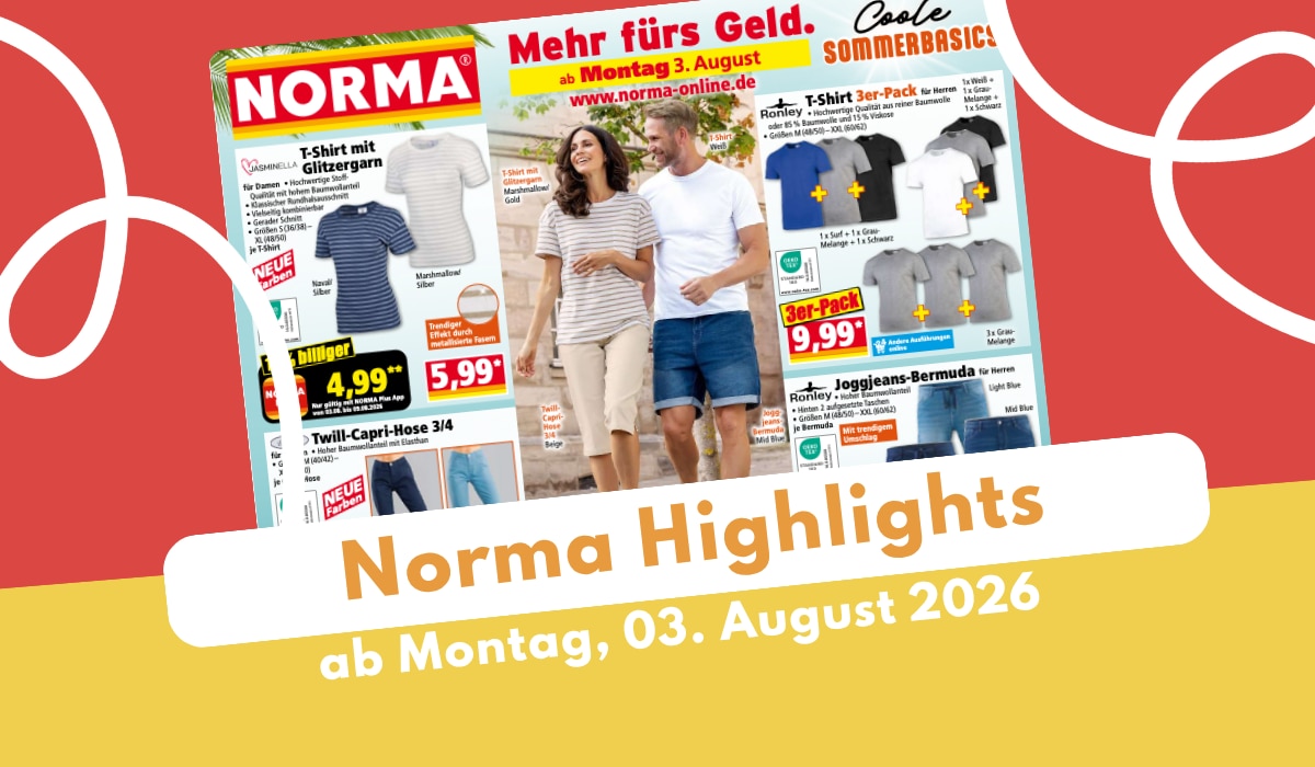 Norma Prospekt 03.08.2026 zum Stöbern und Sparen!