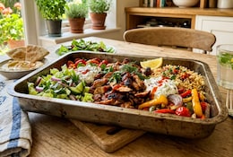 One Tray Chicken Döner Bowl vom Blech