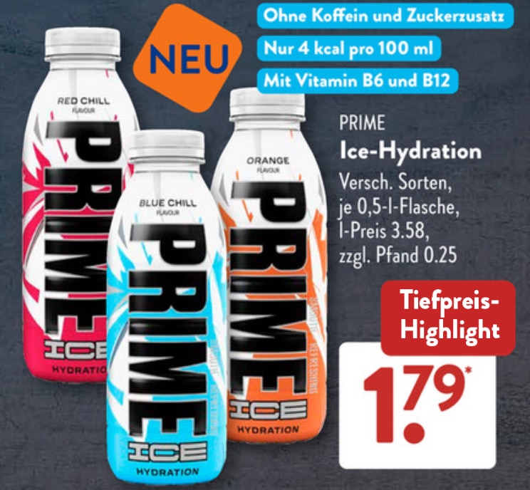 PRIME Ice Hydration bei ALDI Süd