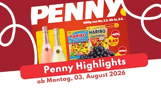 Neusten Artikel von Kaufda Magazin "Penny Prospekt 03.08.2026: Bunte Vielfalt zum Sparpreis!" lesen Penny Prospekt 03.08.2026: Bunte Vielfalt zum Sparpreis!