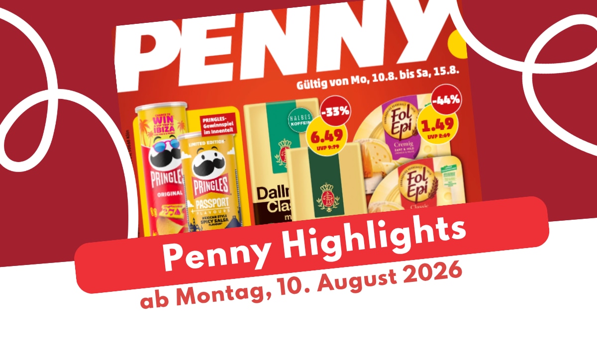 Penny Prospekt 10.08.2026: Erfrischende Deals für die neue Woche! Penny Prospekt 10.08.2026: Erfrischende Deals für die neue Woche!