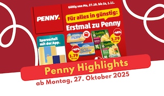 PENNY Prospekt 27.10.2025 - die besten Angebote entdecken PENNY Prospekt 27.10.2025 - die besten Angebote entdecken