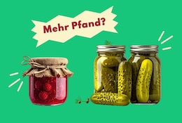 Marmelade und Gurken in Glas-Konserve