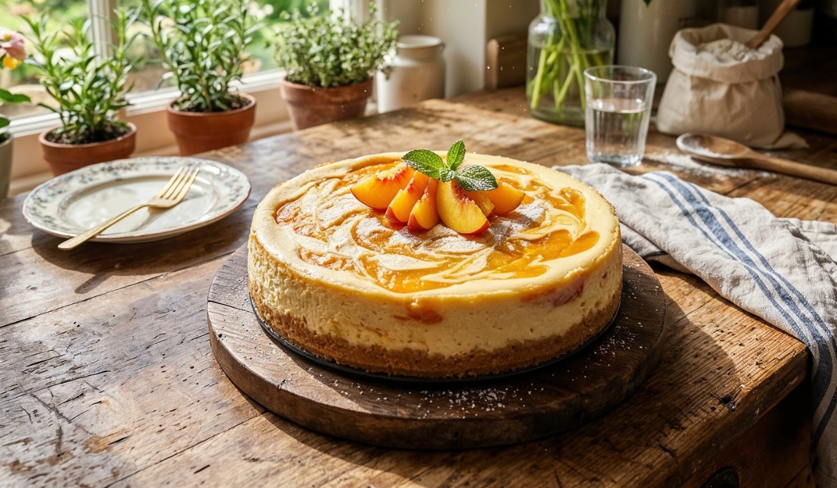 Pfirsich Wirbeltorte