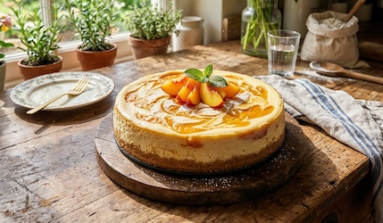 Rezept für fruchtige Wirbeltorte mit Pfirsich