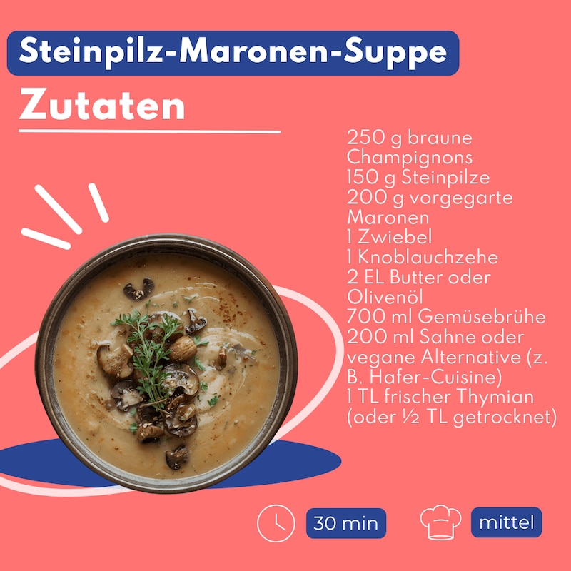 Steinpilz-Maronen Suppe Rezept