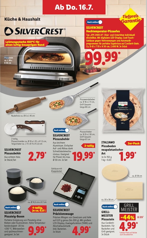 Pizza Angebote im Lidl Prospekt 16.07.2026