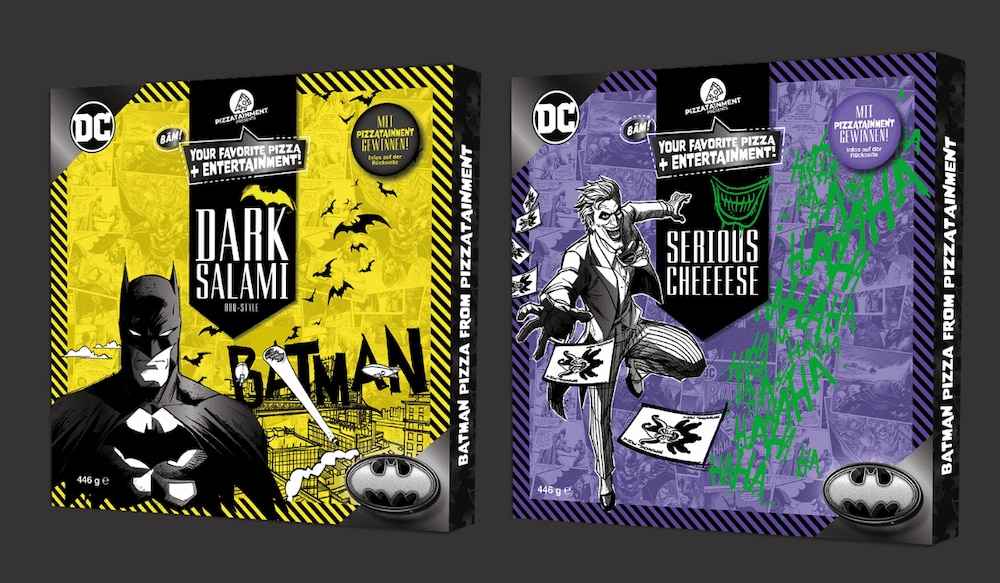 Pizzatainment Batman Edition in zwei Sorten 2024 Packshots