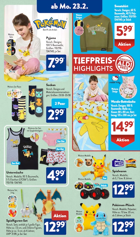 Pokemon-Kollektion im ALDI Süd Prospekt ab 23.02.2026