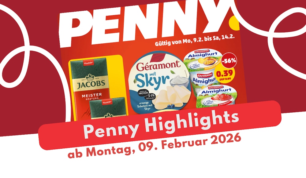 PENNY Prospekt 09.02.2026 mit Fasching und Valentinstag!