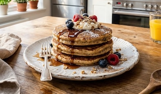 Protein-Pancakes ohne Pulver - so gelingt das Rezept! Protein-Pancakes ohne Pulver - so gelingt das Rezept!