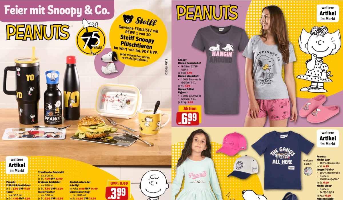 REWE Peanuts Kollektion: Jetzt exklusive Produkte sichern!