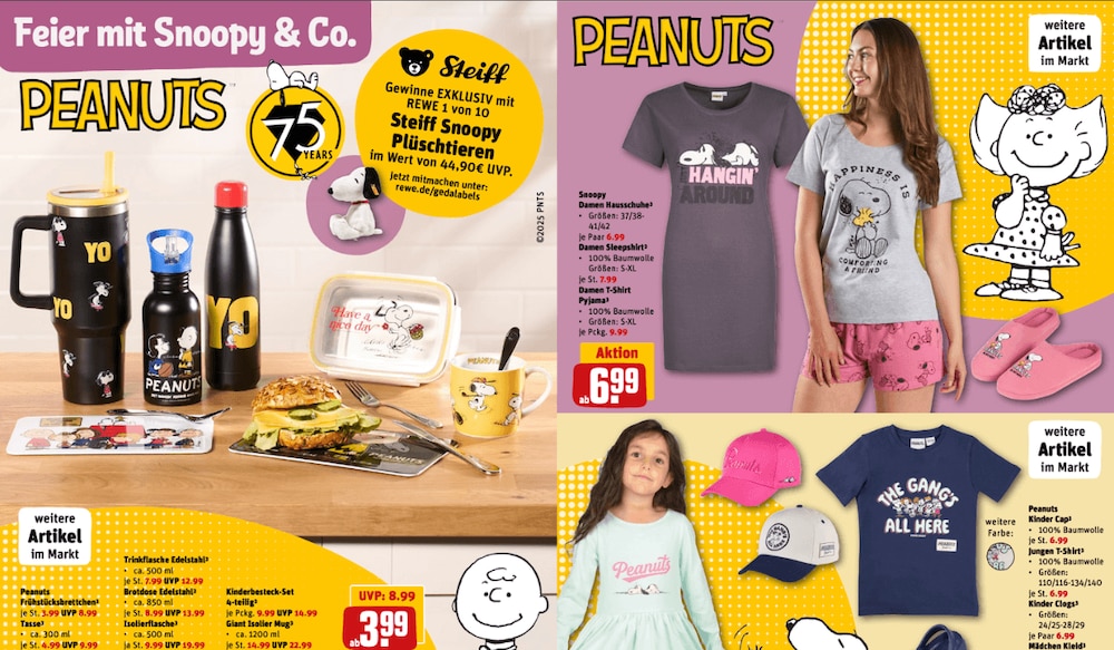 REWE Peanuts Kollektion im Prospekt ab dem 07.07.2025