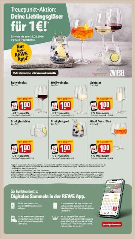 REWE Treueaktion Schott Zwiesel 2026 im Prospekt