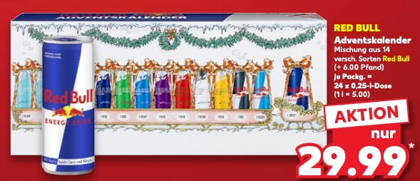Red Bull Adventskalender 2025 im Kaufland Prospekt KW40 2025