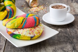 Rezept für Regenbogen Bagel