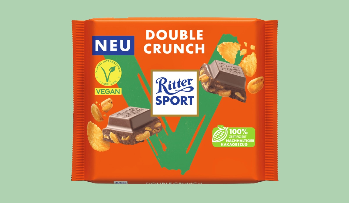 Ritter Sport Double Crunchy mit grünem Hintergrund.png