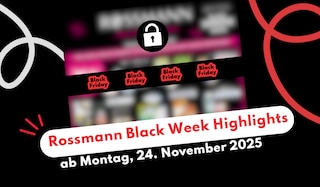 Rossmann Black Week Prospekt 2025 mit bis zu 80% Rabatt auf Parfum & Co.! Rossmann Black Week Prospekt 2025 mit bis zu 80% Rabatt auf Parfum & Co.!