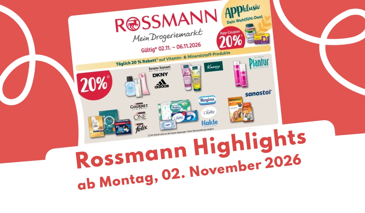 ROSSMANN Prospekt 02.11.2026: Parfum zum Sparpreis! ROSSMANN Prospekt 02.11.2026: Parfum zum Sparpreis!